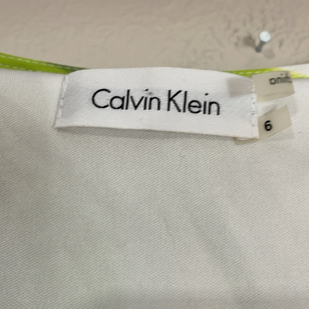 Calvin Klein White Maxi Dress with Pink and Green Floral Print - Picture 4 of 8